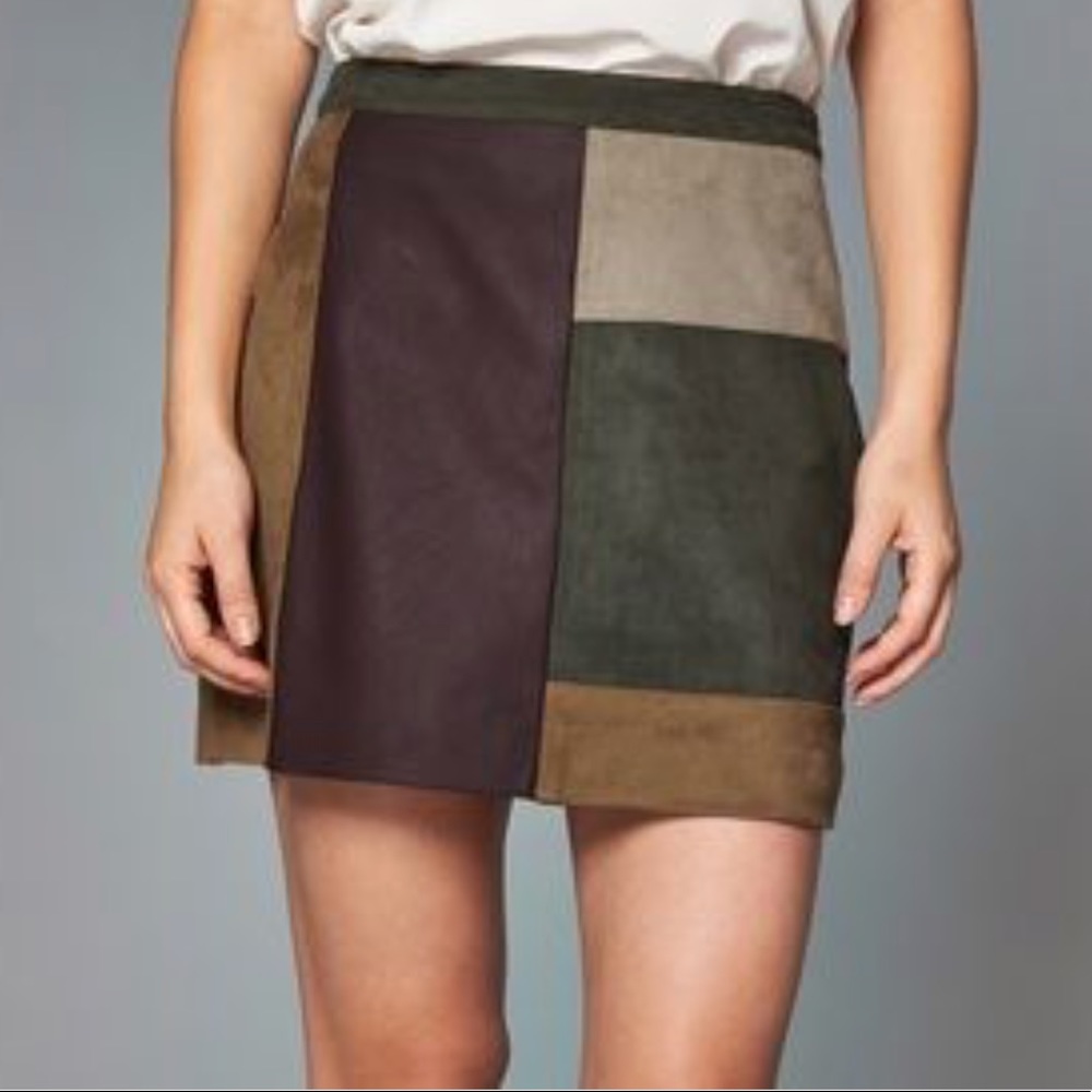 A&F Patchwork A-Line Skirt